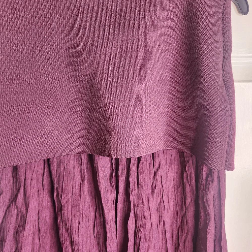 Zara Burgundy Pleated Maxi Skirt - Picture 3 of 7